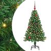vidaXL Mākslīgā Ziemassvētku eglīte su 150 LED ar statīvu Zaļa 150 cm