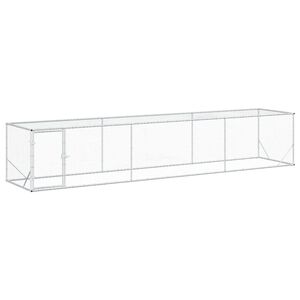 vidaXL Vistu Pagalms Sudraba 500 x 100 x 100 cm Cinkota tērauda