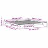 vidaXL Gultas rāmis Balts 200 x 200 cm Ciets priedes koks