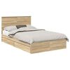 vidaXL Glabā&scaron;anas gulta Sonoma ozols 120 x 200 cm Inženierijas koks