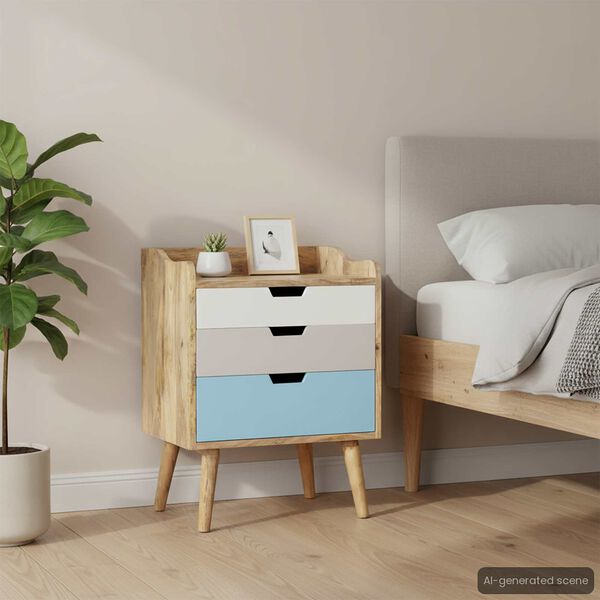 vidaXL naktsskapītis, 47x35x63 cm, mango masīvkoks