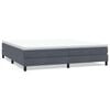 vidaXL Box Spring Gulta bez matrača Tum&scaron;i pelēka 200x210 cm samts