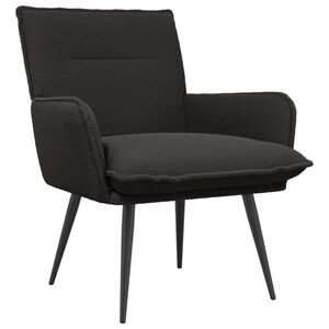 vidaXL Atpūtas krēsls Melns Boucl&eacute;