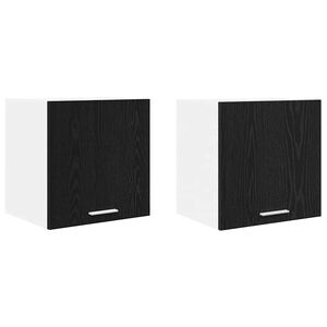 vidaXL Piekarams skapītis 2 pcs Melnā ozola un balta 40 x 31 x 40 cm
