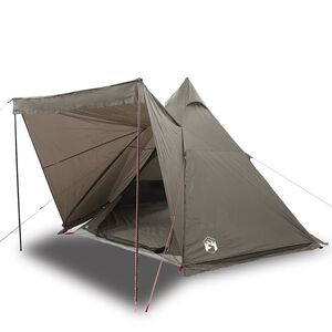 vidaXL ģimenes telts, tipi, 6 personām, brūna, ūdensnecaurlaidīga