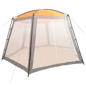 vidaXL baseina nojume, 500x433x250 cm, pelēks audums