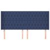vidaXL galvgalis ar malām, 183x16x118/128 cm, zils audums