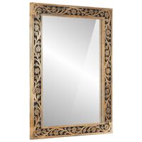 vidaXL vannasistabas spogulis, 50x70x2,5 cm, mango masīvkoks un stikls
