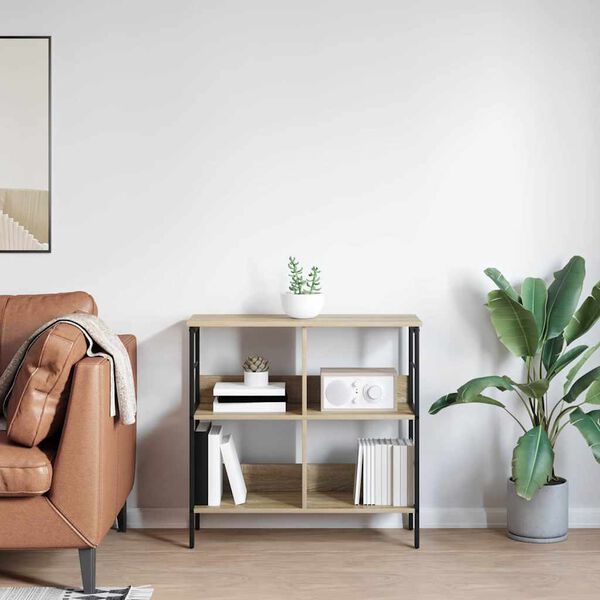 vidaXL Grāmatu plaukts Sonoma ozols 82 x 32 x 79 cm Inženierijas koks