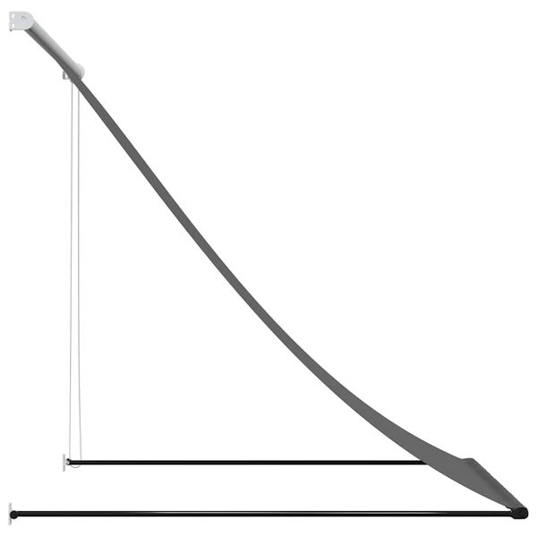 vidaXL izvelkama markīze, 100x150 cm, antracītpelēka, audums, tērauds