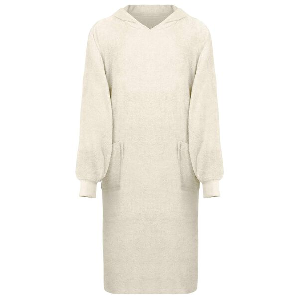 vidaXL Segas džemperis ar kapuci KINN Krēmkrāsa XL Kokvilna