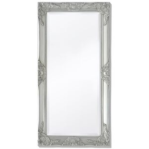 vidaXL sienas spogulis, 100x50 cm, baroka stils, sudraba