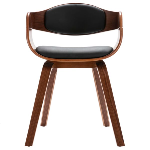 vidaXL virtuves krēsli, 2 gab., liekts koks un mākslīgā āda