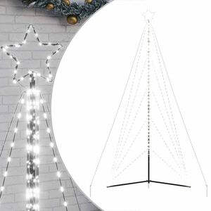 vidaXL LED Ziemassvētku eglīte 615 LED Auksti Balts 404,5 cm