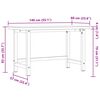 vidaXL darbagalds, 140x60x83 cm, ozola masīvkoks, taisnstūra