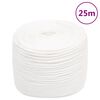 vidaXL laivu virve, balta, 6 mm, 25 m, polipropilēns