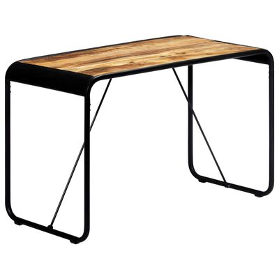 vidaXL virtuves galds, 118x60x76 cm, neapstrādāts mango masīvkoks