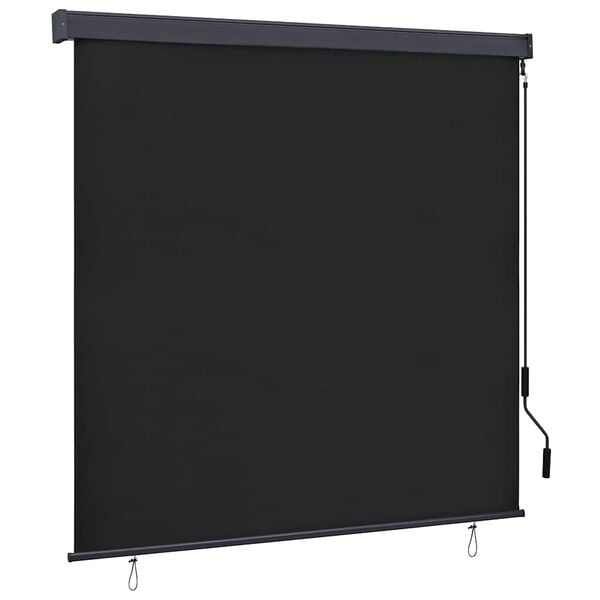 vidaXL Āra Ruļļu Žalūzija Regulējams Antracīts 180 x 250 cm audums