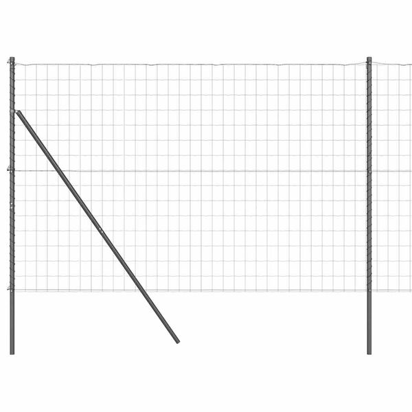 vidaXL Žogs ar stabu Pelēka 1,6 x 10 m Tērauds un PVC
