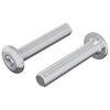 vidaXL Galvas bloķē&scaron;anas skrūve 2 gab. Sudraba M6 x 30 mm Tērauds
