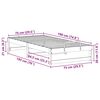vidaXL Gultas rāmis Brūna 75 x 190 cm Ciets priedes koks