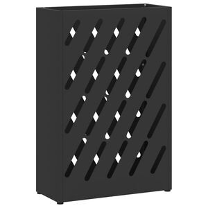vidaXL Lietus lietussarga statīvs Melns 28 x 12 x 41 cm Tērauds