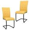 vidaXL virtuves konsoles krēsli, 2 gab., sinepju dzeltens audums