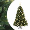 vidaXL Mākslīgā Ziemassvētku egle ar bumbiņu 120 cm 150 LED