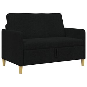 vidaXL Sofas ar uzglabā&scaron;anu Melns 122 x 78 x 87 cm Poliesters