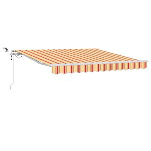vidaXL Izvelkams jumtiņ&scaron; Dzeltena un oranža 350 x 250 cm
