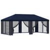 vidaXL Dārza paviljons ar sānu sienām 6 x 3 m Zila
