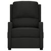 vidaXL elektrisks atpūtas krēsls, atgāžams, melns audums