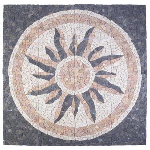 vidaXL Mosaikas flīzes ar saules rakstu Daudzkrāsains 120 x 120 cm