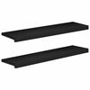 vidaXL Logu palodzes 2 gab. Melns 100 x 25 x 2 cm Cietais gobu koks