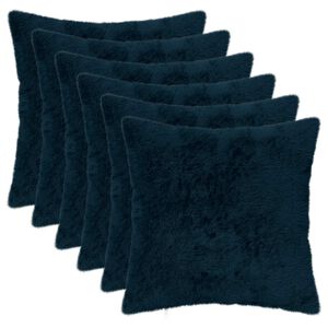 vidaXL Spilvenu pārvalks 6 gab. HEERLEN Tums zils 30 x 30 cm