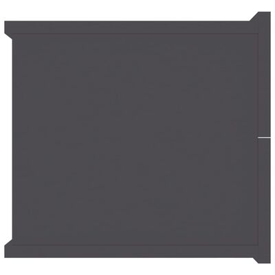 vidaXL naktsskapītis, pelēks, 40x30x30 cm, skaidu plāksne