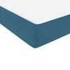 vidaXL Box Spring Gulta ar matraci Tum&scaron;i zils 140x220 cm Velvet