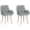 vidaXL Ēdamkrēsli 2 pcs Audums Gai&scaron;i pelēka 56,5 x 50 x 87,5 cm