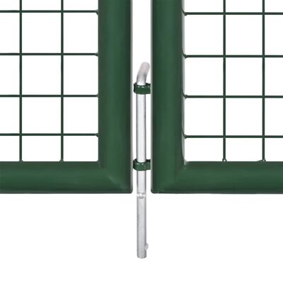 vidaXL sieta žoga vārti, zaļi, 400x100 cm, tērauds