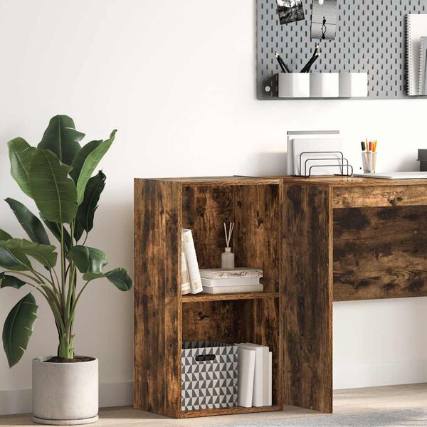 vidaXL grāmatu plaukts, ozola krāsa, 40x30x77 cm, inženierijas koks