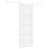 vidaXL Slīdo&scaron;ās durvis 83 x 211 cm Inženierijas koks Balts