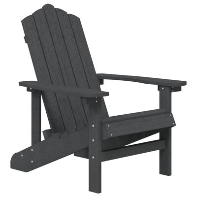 vidaXL dārza krēsli, 2 gab., HDPE, antracītpelēki