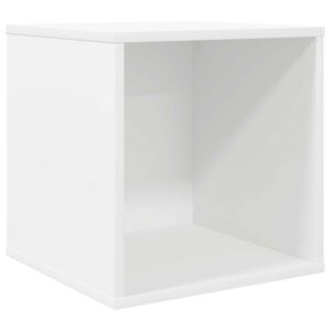 vidaXL Vinila albumu kaste Balts 37 x 36,5 x 38 cm Inženierijas koks