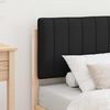 vidaXL Gultas rāmis ar polsterētu galvas balstu Melna 75 x 190 cm