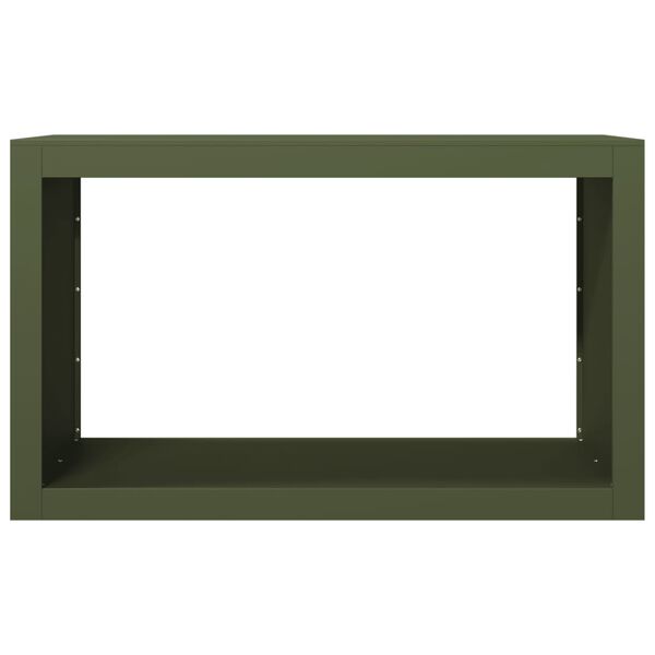 vidaXL malkas uzglabā&scaron;anas statīvs, zaļ&scaron;, 100x40x60 cm, tērauds