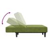 vidaXL divvietīga dīvāngulta ar kājsoliņu, gai&scaron;i zaļ&scaron; samts