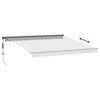 vidaXL automātiski izvelkama markīze, LED, pelēka un balta, 400x350 cm