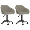 vidaXL grozāmi virtuves krēsli, 2 gab., gaiši pelēks samts