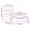vidaXL Kastītes atsperu gulta ar matraci Krēmkrāsa 120 x 200 cm audums