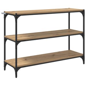 vidaXL Grāmatplaukts 3 līmeņi 100 x 33 x 70,5 cm amatnieku ozola